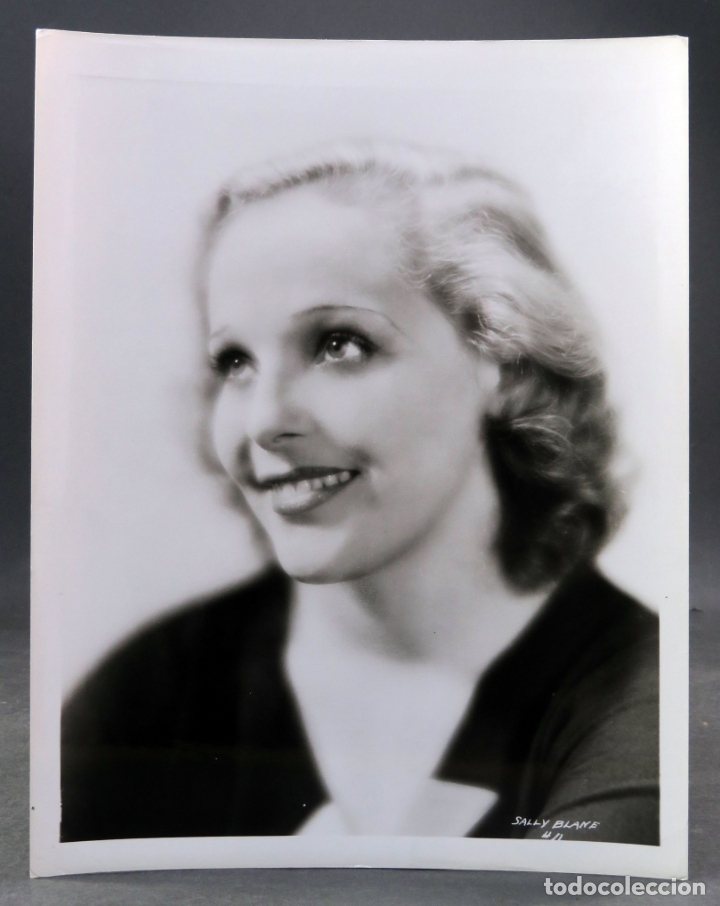 Kino: Foto original prensa Sally Blane Columbia en Una noche de horror a&ntilde;os 30 26 cm x 20 cm