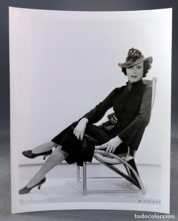 Cine: Foto original prensa Kitty Carliste Paramount a&ntilde;os 30 26 cm x 20 cm