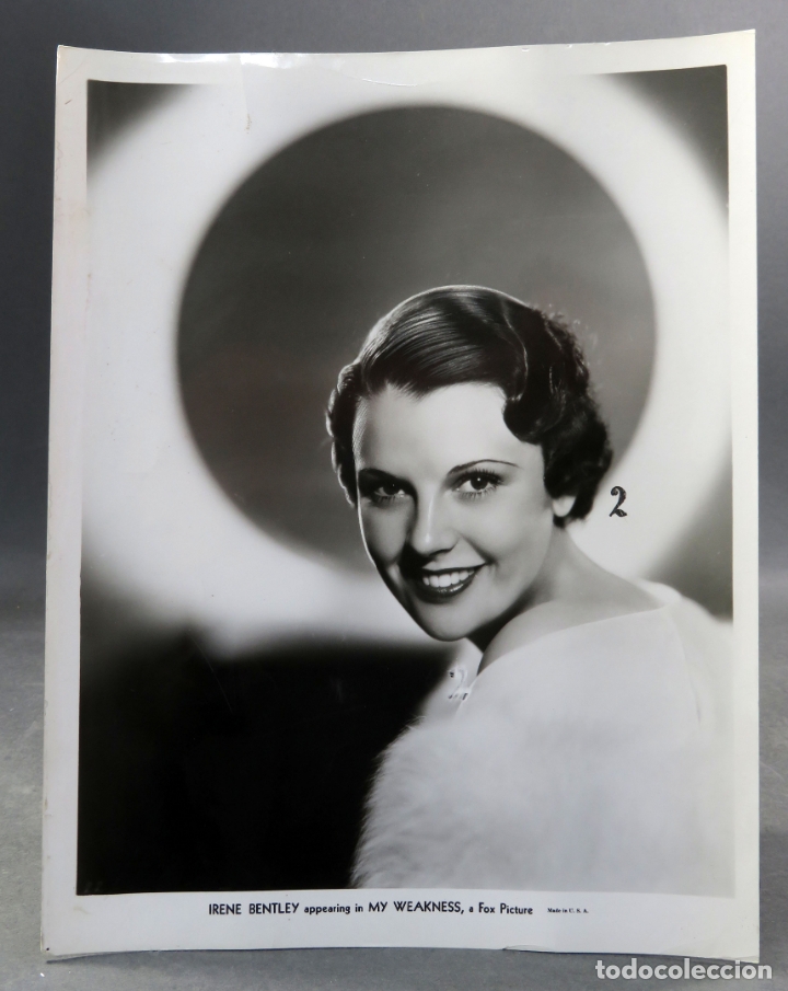 Kino: Foto original prensa Irene Bentley Fox en My Weakness a&ntilde;os 30 26 cm x 20 cm