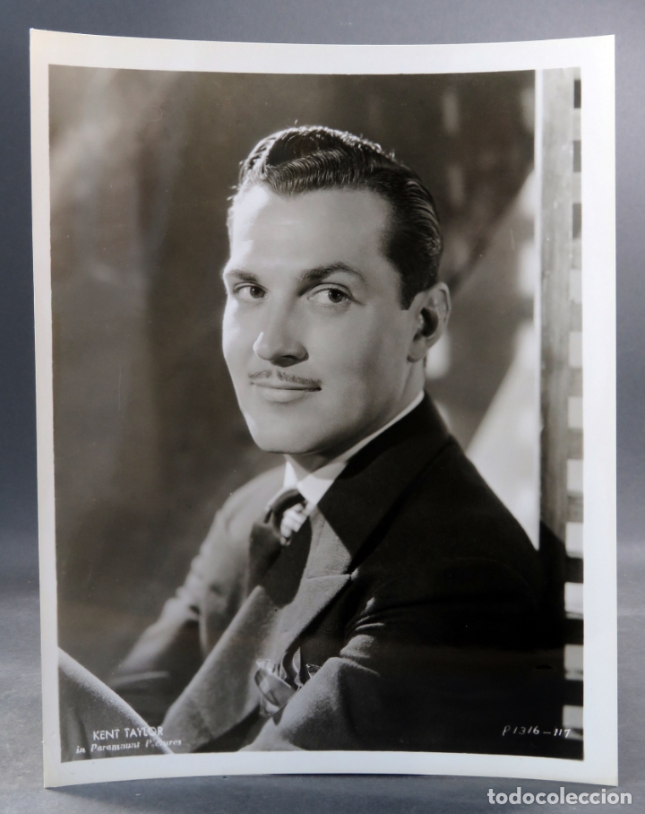 Cine: Foto original prensa Kent Taylor a&ntilde;os 30 26 cm x 20 cm