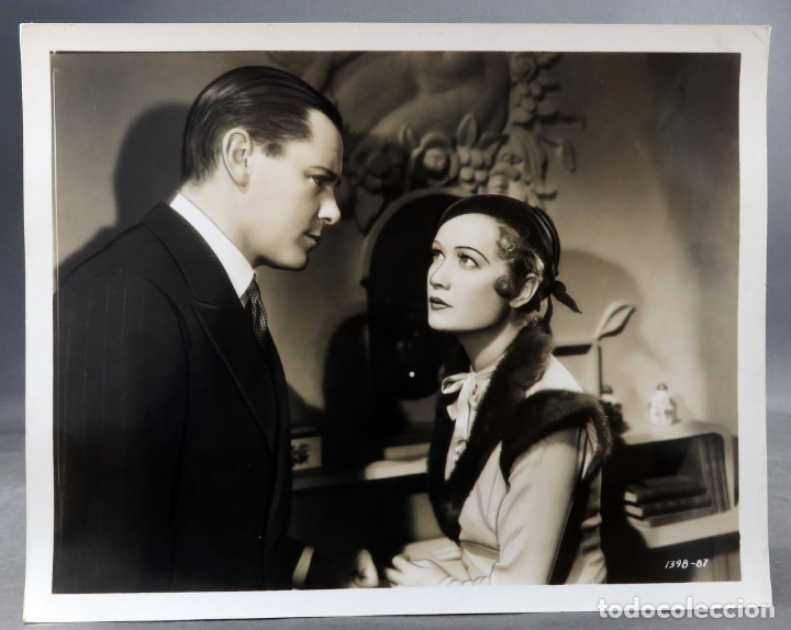 Kino: Foto original prensa escena Un ladr&oacute;n alcoba Miriam Hopkins Herbert Marshall a&ntilde;os 30 26 cm x 20 cm