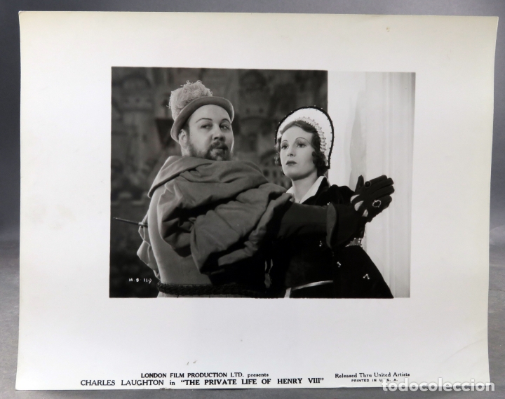 Kino: Foto original prensa Charles Laughton La vida privada Enrique VIII 1933 25 cm x 20 cm