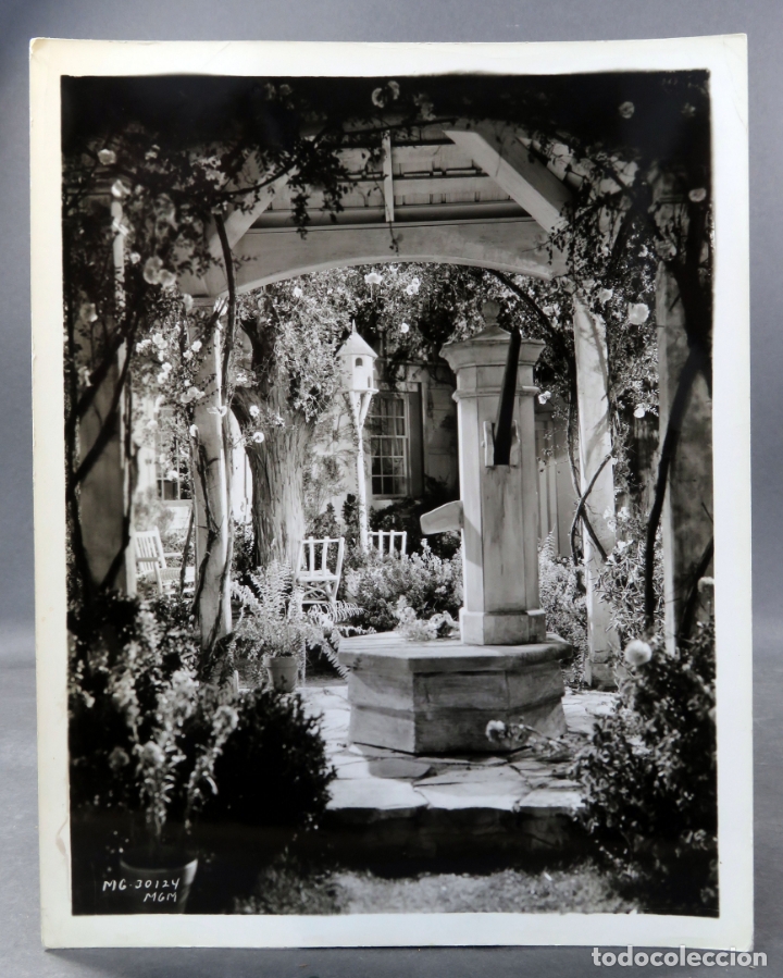 Kino: Foto original prensa decorado Hollywood casa campo dise&ntilde;ada Cedric Gibbons Edwin Willie 26 cm x 20 c