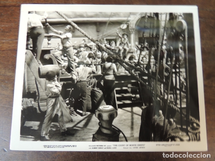Cine: the count of montecristo 1934 - foto original b/n - boat scene Alejandro Dumas