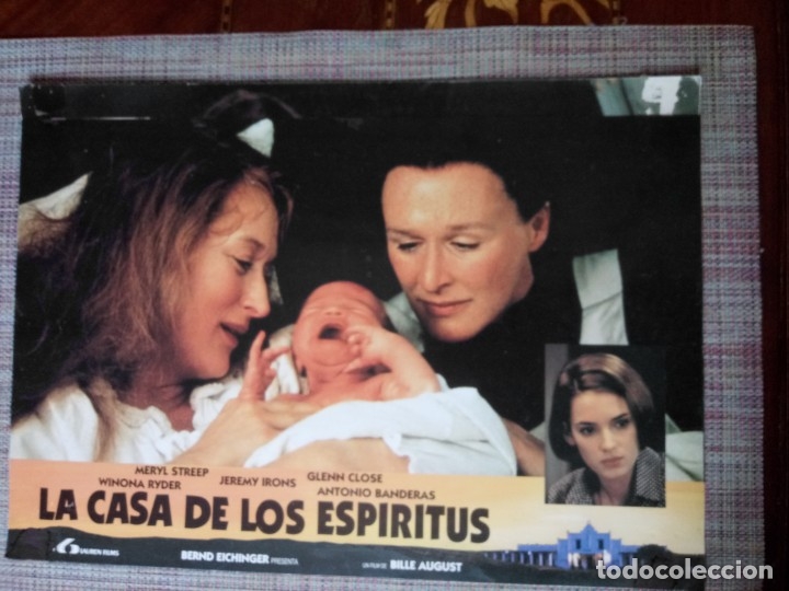 Cine: FOTOCROMOS DE PEL&Iacute;CULA. LA CASA DE LOS ESP&Iacute;RITUS, MERYL STREEP, ANTONIO BANDERAS.11 UNIDADES.
