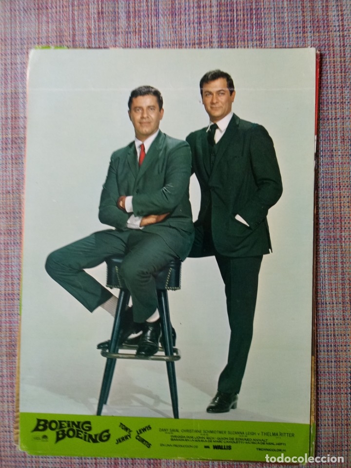 Cine: FOTOCROMOS DE PEL&Iacute;CULA. BOEING BOEING, TONY CURTIS, JERRY LEWIS. COMPLETO 12 UNIDADES.