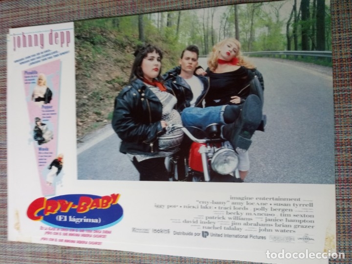 Cine: FOTOCROMOS DE PEL&Iacute;CULA. CRY-BABY, ( EL L&Aacute;GRIMA) JOHNNY DEPP,  COMPLETO 12 UNIDADES.