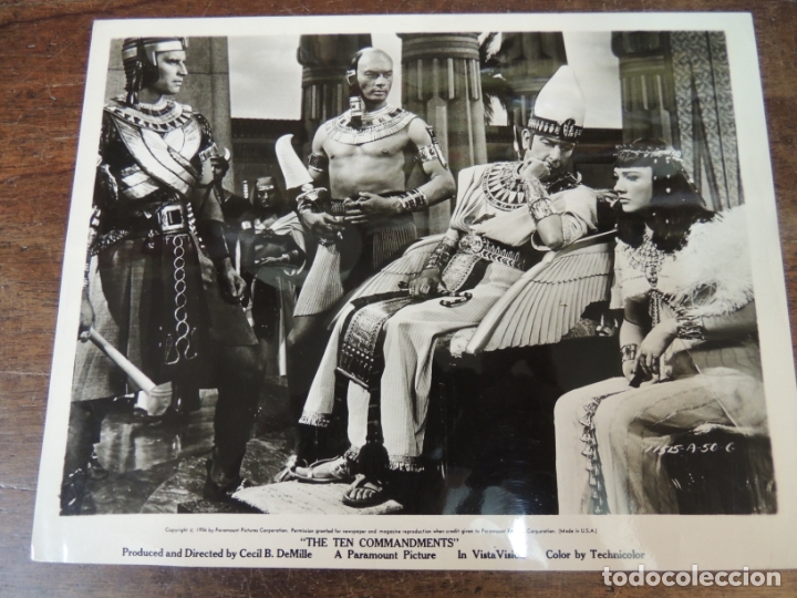 Cine: the ten commandments - foto b/n original - anne baxter Cedric Hardwicke yul brynner charlton heston