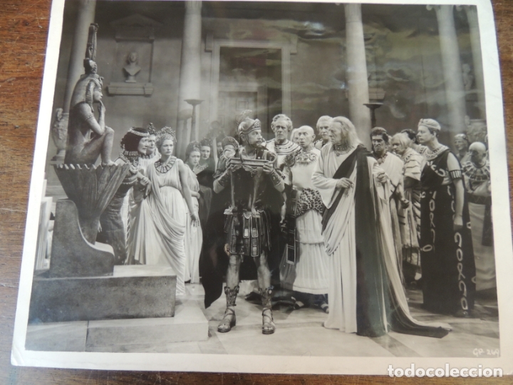 Cine: cesar y cleopatra - foto b/n original - escena scene Basil Sydney Caesar and Cleopatra