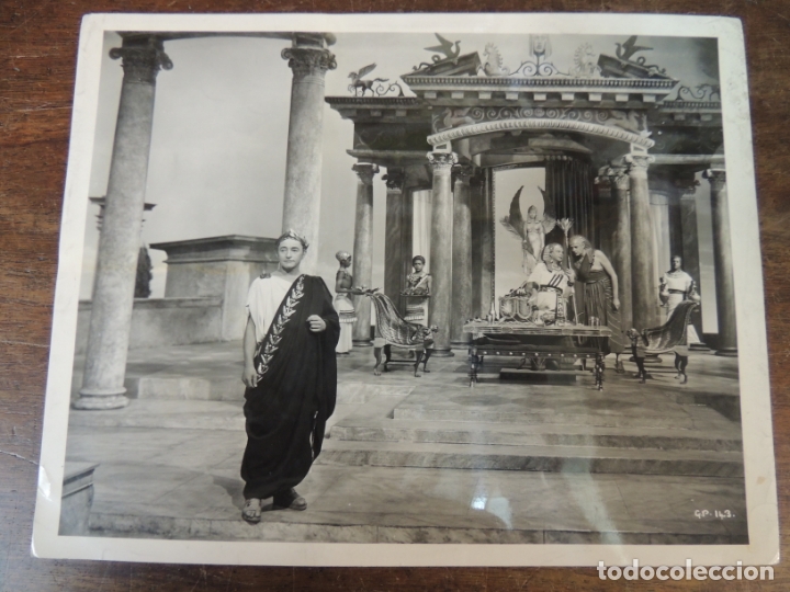 Cine: cesar y cleopatra - foto b/n original - escena scene claude rains  Caesar and Cleopatra