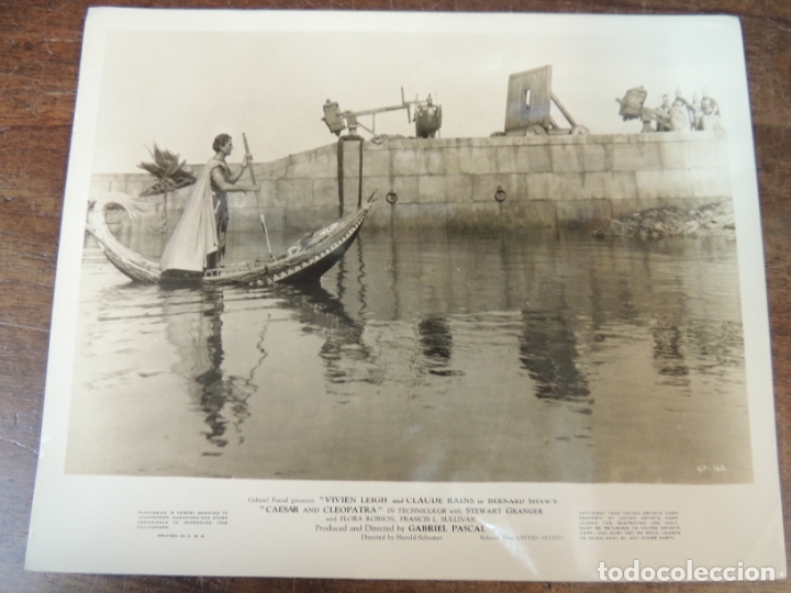 Cine: cesar y cleopatra - foto b/n original - escena scene stewart granger Caesar and Cleopatra