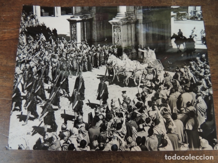 Cine: cleopatra - foto b/n original - rex harrison escena scene