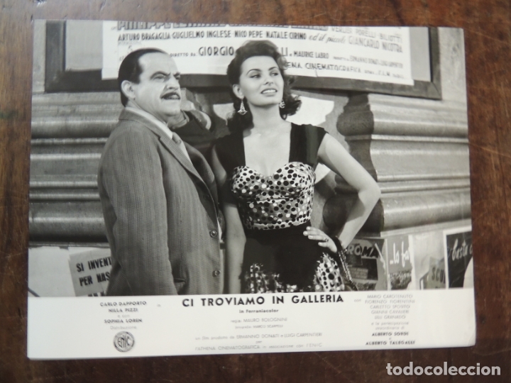Cine: ci troviamo in galleria - foto b/n original - sofia sophia loren Carlo Dapporto