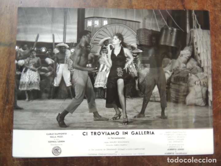 Cine: ci troviamo in galleria - foto b/n original - sofia sophia loren