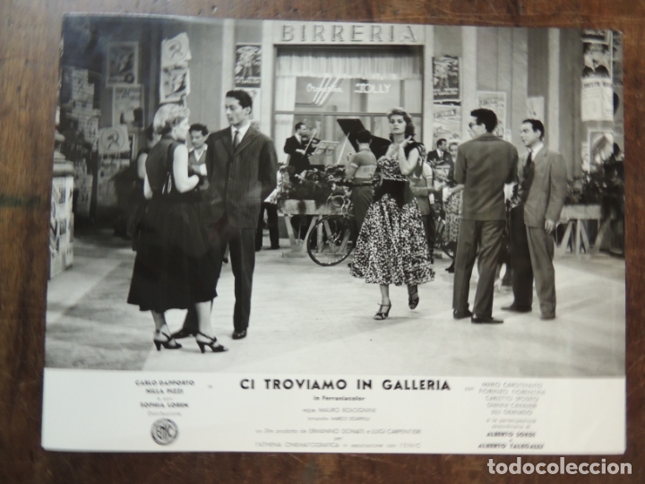 Cine: ci troviamo in galleria - foto b/n original - sofia sophia loren