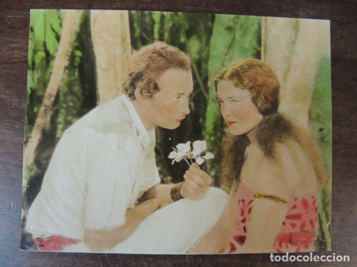 Cine: White Shadows in the South Seas - foto b/n coloreada original - monte blue raquel torres