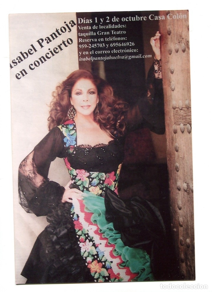 Cine: ISABEL PANTOJA, 1 FOTO 13,5 X 17,5 cms..