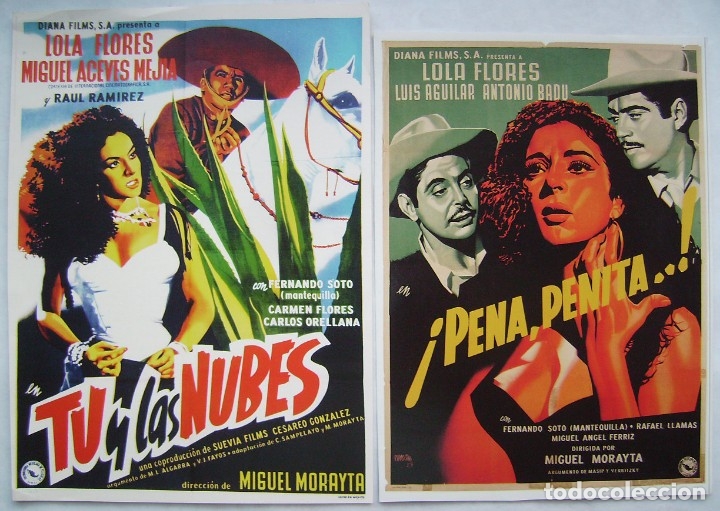Cine: LOLA FLORES. 2 RECORTES DE LIBRO 25 X 18 cms..