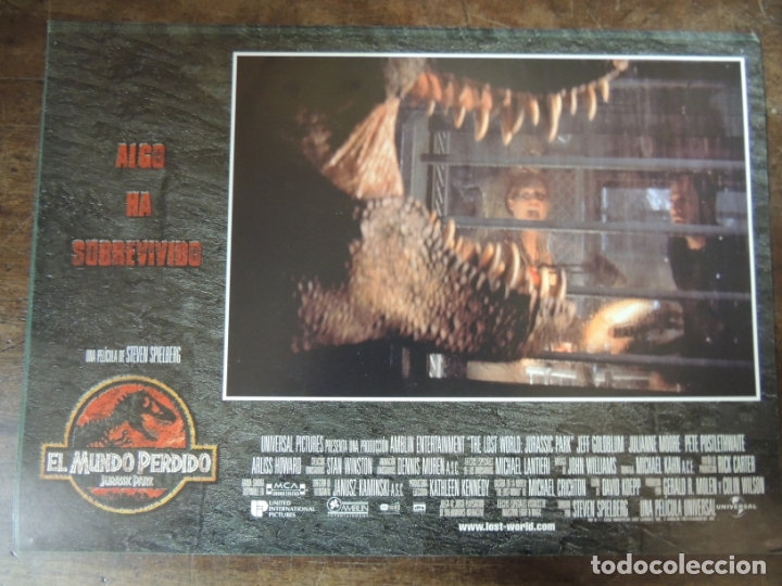 Cine: jurassic park el mundo perdido - fotocromo original - steven spielberg the lost world dinosaur