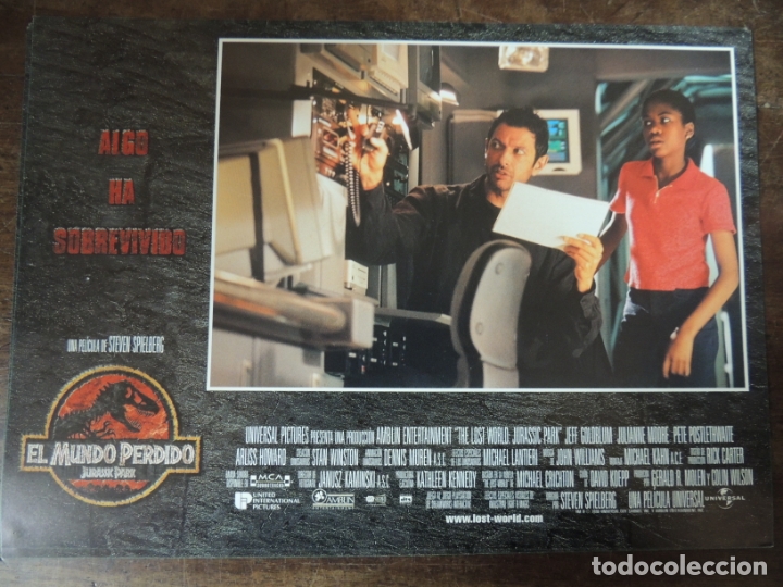 Cine: jurassic park el mundo perdido - fotocromo original - steven spielberg the lost world jeff goldblum