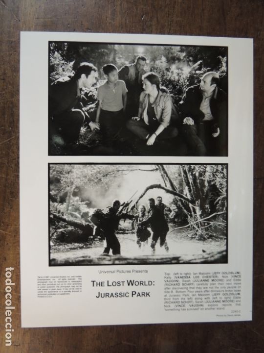 Cine: jurassic park parque jurasico - foto b/n original steven spielberg the lost world