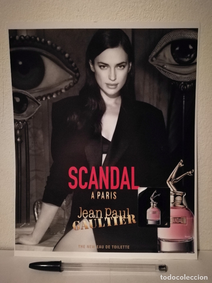 Kino: LAMINA PUBLICITARIA ORIGINAL -A4- Irina Shayk - PERFUME SCANDAL - COLONIA