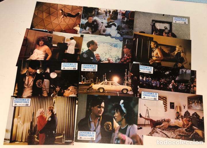 Cine: LOCADEMIA DE CONDUCTORES (1985). LOTE DE 12 FOTOCROMOS (SET COMPLETO). PERFECTO ESTADO