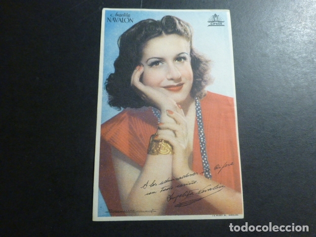 Kino: ANGELITA NAVALON TARJETA CON FIRMA PUBLICIDAD CIFESA 8,6 X 13,4 CMTS