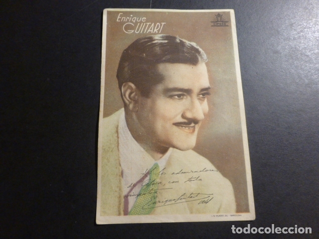Kino: ENRIQUE GUITART TARJETA CON FIRMA PUBLICIDAD CIFESA 8,6 X 13,4 CMTS PRINCIPAL SANTIAGO DE COMPOSTELA