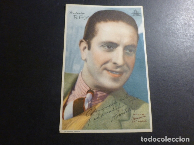 Kino: ROBERTO REY TARJETA CON FIRMA PUBLICIDAD CIFESA 8,6 X 13,4 CMTS