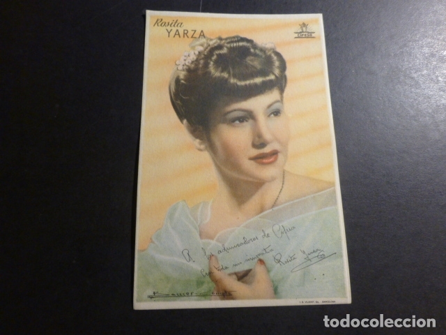 Kino: ROSITA YARZA TARJETA CON FIRMA PUBLICIDAD CIFESA 8,6 X 13,4 CMTS