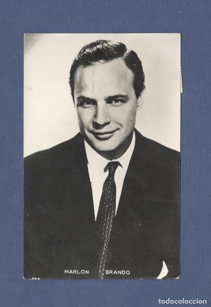 Cine: FOTO POSTAL: 213 MARLON BRANDO - EDICIONES SOBERANAS (ESCRITA)