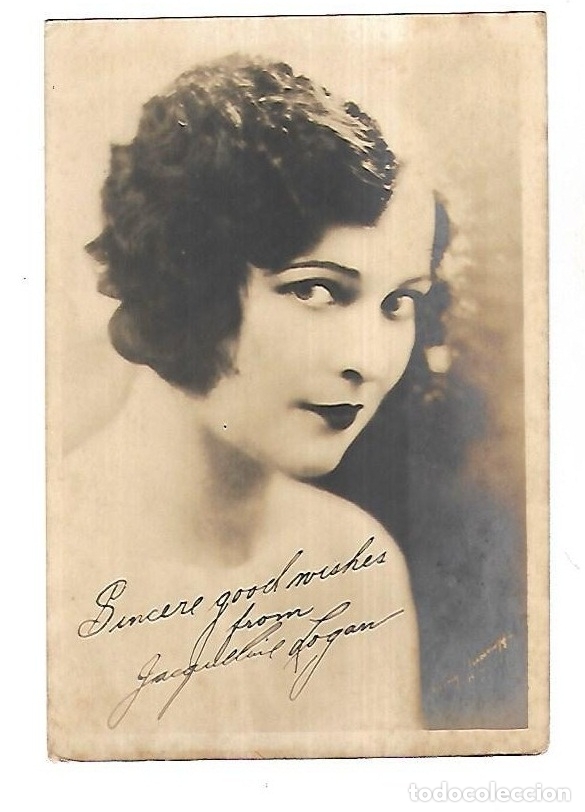 Cin&eacute;ma: FOTOGRAFIA DE ARTISTA. JACQUELINE LOGAN. 12 X 18CM.