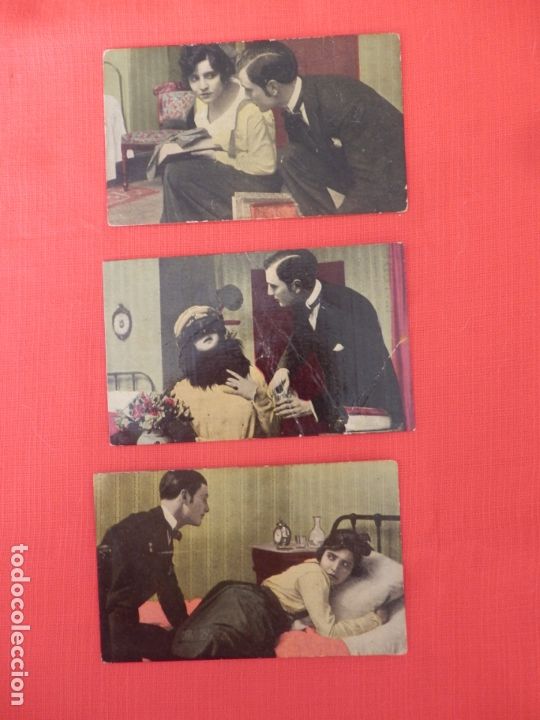 Cine: ADI&Oacute;S JUVENTUD, 3 CROMOS CINE MUDO MAR&Iacute;A JACOBINI ELENA MAKOWSKA CHOCOLATE IMPERIALES A&Ntilde;OS 30