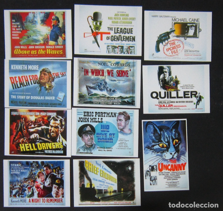 Cinema: LPC 024 THE RANK ORGANISATION 11 POSTALES CINE CLASICO INGLES 10x15 cm