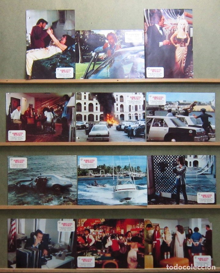 Cine: ZT07 FABRICANTES DE PANICO RENE CARDONA MARISA MELL RABAL SET COMPLETO 12 FOTOCROMOS ORIG ESTRENO