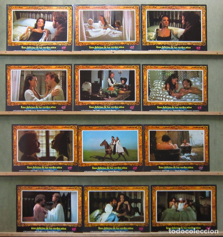 Cinema: ZT13 LAS DELICIAS DE LOS VERDES A&Ntilde;OS MARIA JOSE CANTUDO SET COMPLETO 12 FOTOCROMOS ORIGINAL ESTRENO