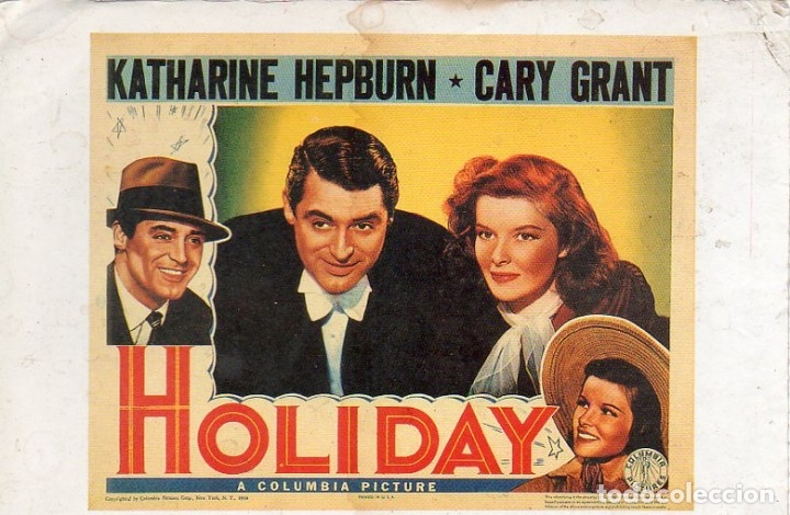 Cine: Postcard Holiday Katharine Hepburn Cary Grant A Columbia Picture