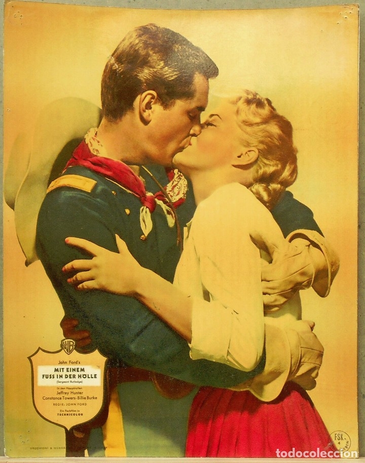 Cine: LCJ 835D EL SARGENTO NEGRO JEFFREY HUNTER CONSTANCE TOWERS JOHN FORD FOTOCROMO ORIGINAL ALEMAN B