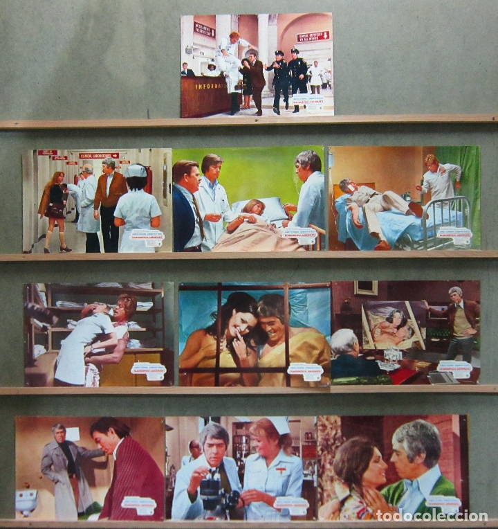 Cine: ZT38 DIAGNOSTICO ASESINATO BLAKE EDWARDS JAMES COBURN SET COMPLETO 10 FOTOCROMOS ORIG ESTRENO