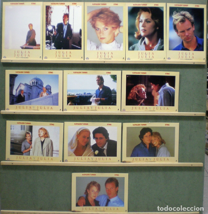 Cinema: ZT57 JULIA Y JULIA STING KATHLEEN TURNER SET COMPLETO 12 FOTOCROMOS ORIGINAL ESTRENO