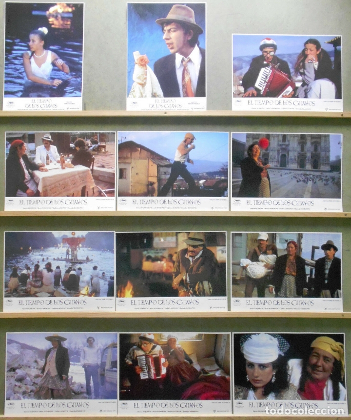 Cinema: ZT71 EL TIEMPO DE LOS GITANOS EMIR KUSTURICA SET COMPLETO DE 12 FOTOCROMOS ORIGINAL ESTRENO