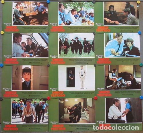 Cine: ZT79 UNICO TESTIGO HARRISON FORD PETER WEIR SET COMPLETO 12 FOTOCROMOS ORIGINAL ESTRENO