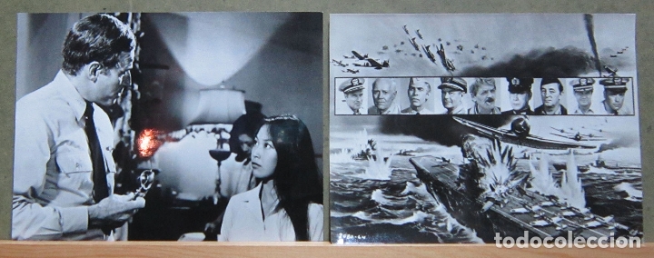 Cine: F30196D LA BATALLA DE MIDWAY CHARLTON HESTON HENRY FONDA 2 FOTOS B/N ORIGINALES ESPA&Ntilde;OLAS