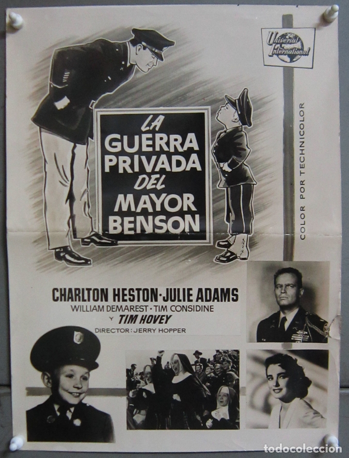 Cine: F29745D LA GUERRA PRIVADA DEL MAYOR BENSON CHARLTON HESTON FOTO ORIGINAL B/N ESPA&Ntilde;OLA