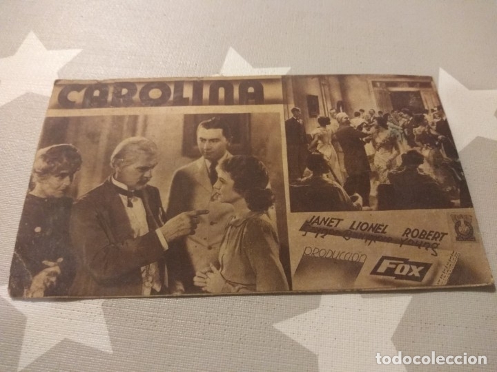 Cine: Antigua tarjeta Carolina de la Fox. Sal&oacute; Novetats Gava Viladecans 1935