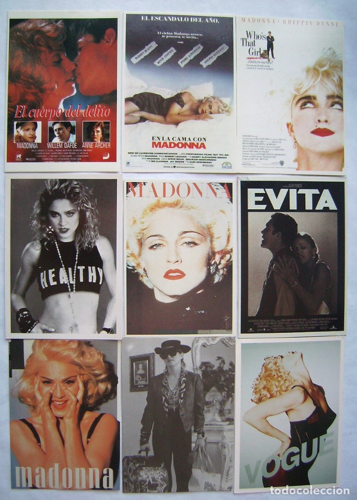 Cine: MADONNA. 9 POSTALES.