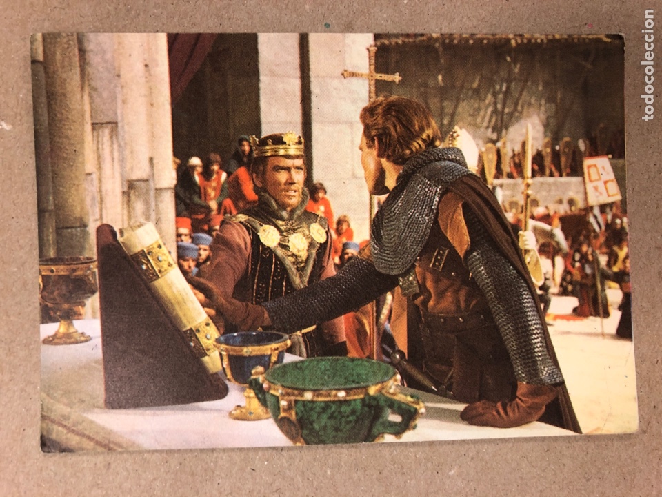 Cine: EL CID. TARJETA COLECCI&Oacute;N PEL&Iacute;CULAS FAMOSAS. EDICIONES FHER (1965). N&deg; 7. 9,6 x 14 Cms.