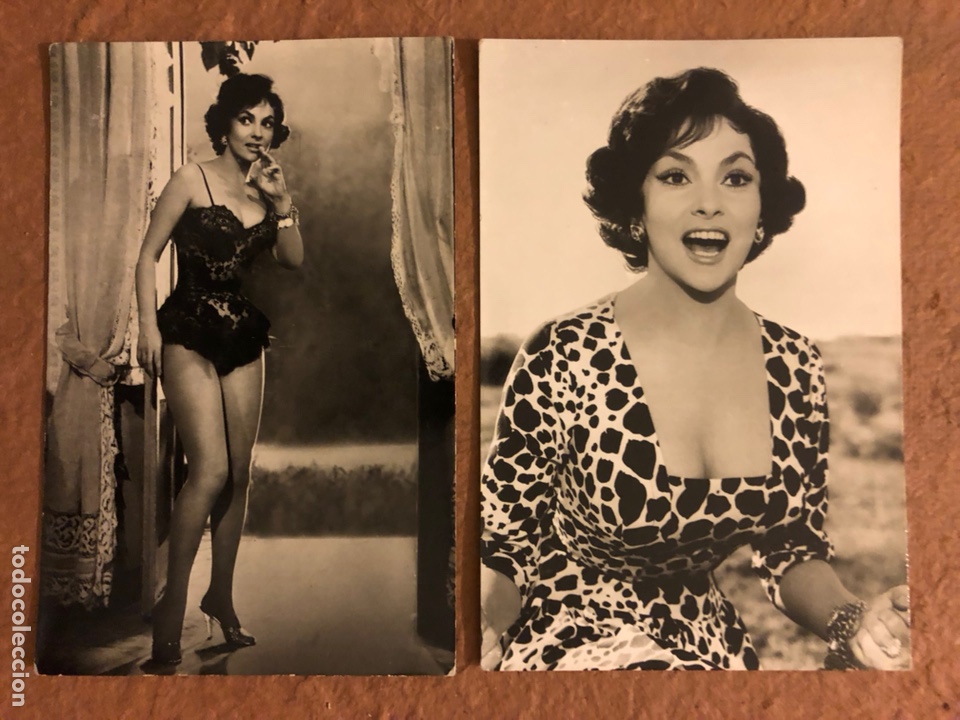Cine: GINA LOLLOBRIGIDA. 2 FOTO POSTAL ARCHIVO BERMEJO N&deg; 6381 y 6383. PEL&Iacute;CULA: ANA DE BROOKLYN
