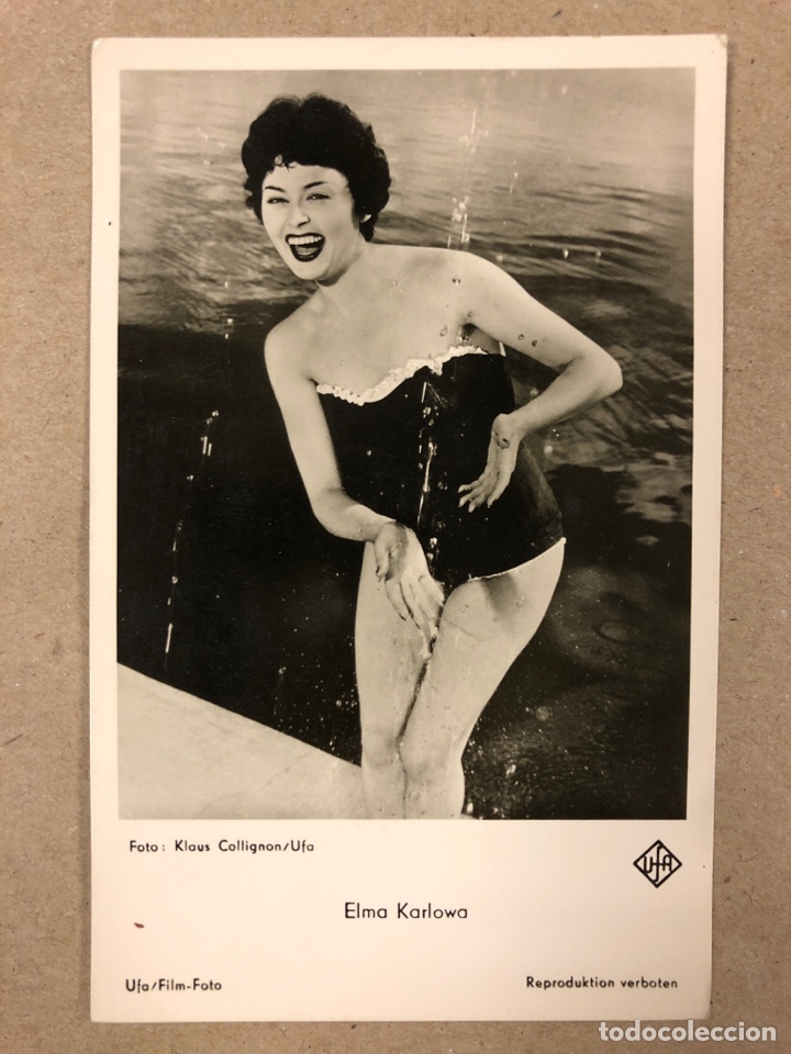 Cinema: ELMA KARLOWA. ANTIGUA FOTO POSTAL EN B/N UFA FILM FOTO. 9,2 x 14,2 Cms.